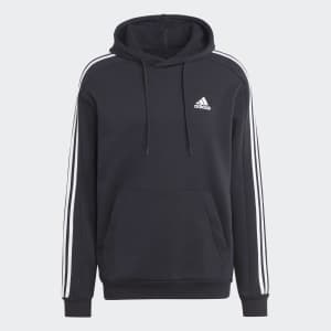 adidas Men's Essentials Fleece 3-Stripes Hoodie: $17 adidas Men's Essentials Fleece 3-Stripes Hoodie: $17